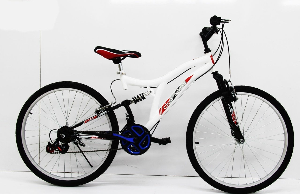 BEYAZ 26 jant Dorello bisiklet 26 Jant Amortisörlü Dağ Bisikleti 2621 model