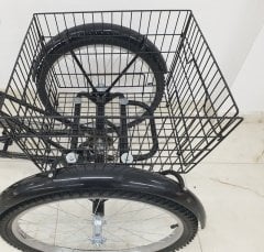 siyah Cargo Bisikleti 2960 Üç Tekerlekli Sepetli Yük bisikleti Pazar bisikleti