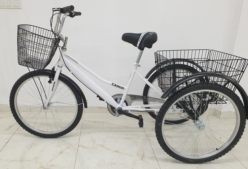 BEYAZ Cargo Bisikleti 2960 Üç Tekerlekli Sepetli Yük bisikleti Pazar bisikleti