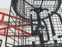 Kırmızı Cargo Bisikleti 2960 Üç Tekerlekli Sepetli Yük bisikleti Pazar bisikleti