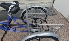 Mavi Cargo Bisikleti 2960 Üç Tekerlekli Sepetli Yük bisikleti Pazar bisikleti Dorello Cargo bisikleti