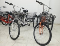 Mavi Cargo Bisikleti 2960 Üç Tekerlekli Sepetli Yük bisikleti Pazar bisikleti Dorello Cargo bisikleti