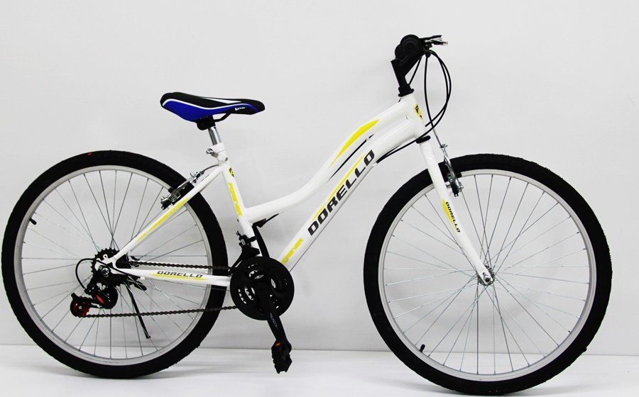 Dorello bisiklet 2640 model 26 jant bisiklet Şehir bisikleti Düz yol Şehir bisikleti Günün firsatina  beyaz sarı sticker