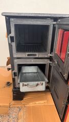 Fırınlı Kuzine Döküm Soba – Odunlu Isıtma ve Pişirme Sobası