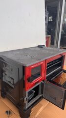 Cast Iron Stove with Oven – Wood-Burning Heating and Cooking Stove