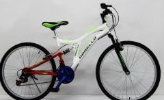 Dorello Fahrrad, Modell 2621, 24-Zoll-Fahrrad mit Federung, Citybike, Damenfahrrad, Federungsmodell.