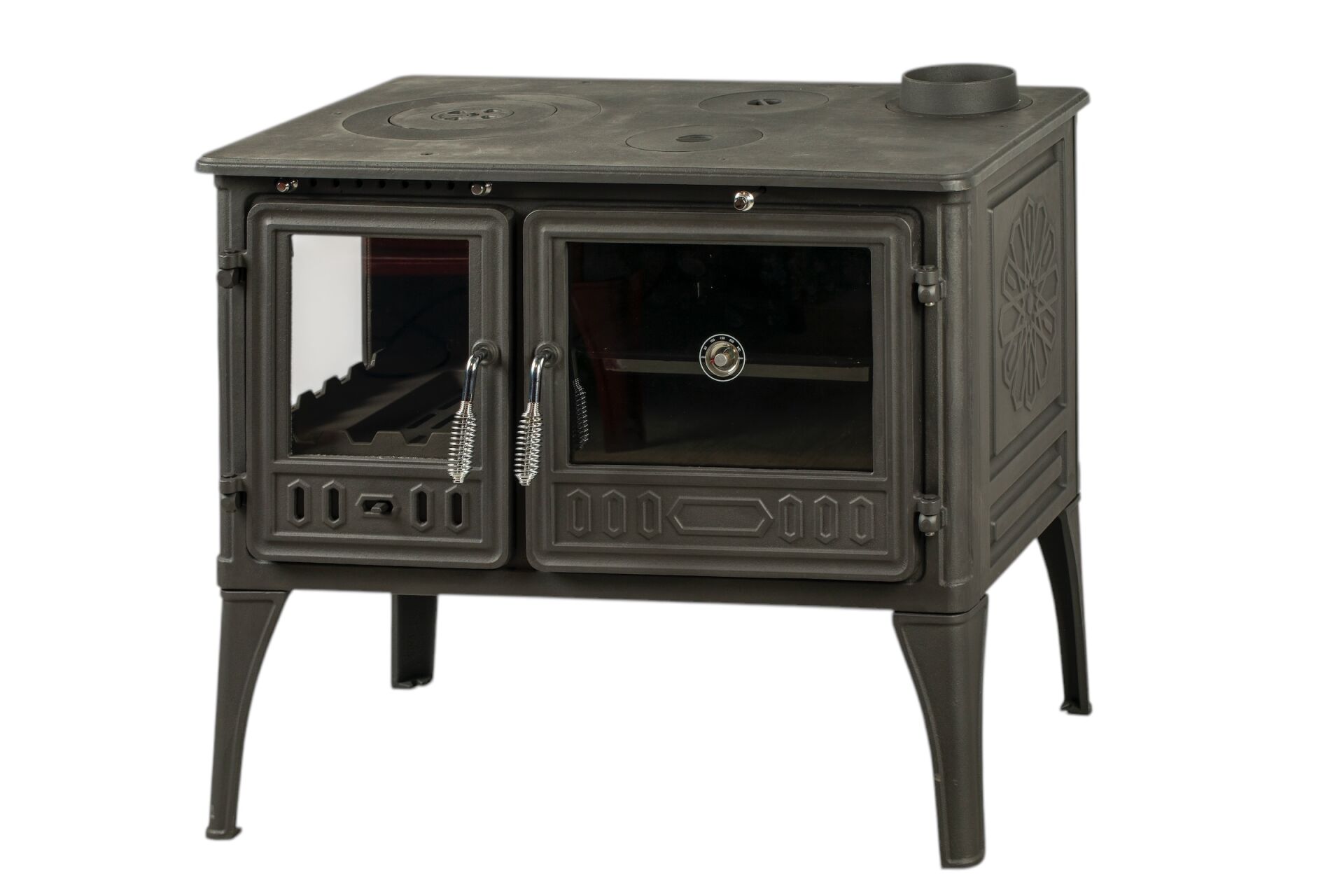 Fırınlı Döküm Şömine Soba Kuzine Soba Camlı, Yüksek Isı Verimli