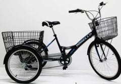 20 jant siyah Cargo Bisikleti 2960 Üç Tekerlekli Sepetli Yük bisikleti Pazar bisikleti Dorello Cargo bisikleti  20 jant kargo çocuk bisiklet