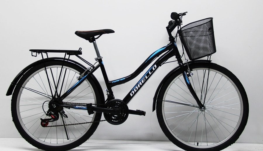2650 lady siyah bisiklet Dorello bisiklet Şehir bisikleti bisikleti Bayan gövde Bayan bisiklet erkek bisiklet 26 jant bisiklet sepetlı model