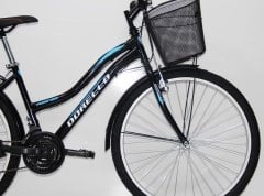 2650 lady siyah bisiklet Dorello bisiklet Şehir bisikleti bisikleti Bayan gövde Bayan bisiklet erkek bisiklet 26 jant bisiklet sepetlı model