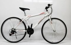 28-Zoll-Rad, weißes Dorello-Fahrrad 2800, weißes Fahrrad, 28-Zoll-Rad, Canel-Modell weiß.