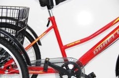 Dorello Bisiklet Kırmızı Cargo Bisikleti 2960 Üç Tekerlekli Sepetli Yük bisikleti Pazar bisikleti