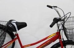 Dorello Bisiklet Kırmızı Cargo Bisikleti 2960 Üç Tekerlekli Sepetli Yük bisikleti Pazar bisikleti