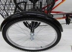 Dorello Bisiklet Kırmızı Cargo Bisikleti 2960 Üç Tekerlekli Sepetli Yük bisikleti Pazar bisikleti