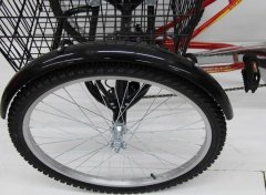 Dorello Bisiklet Kırmızı Cargo Bisikleti 2960 Üç Tekerlekli Sepetli Yük bisikleti Pazar bisikleti