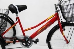 Dorello Bisiklet Kırmızı Cargo Bisikleti 2960 Üç Tekerlekli Sepetli Yük bisikleti Pazar bisikleti