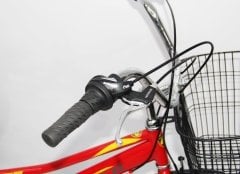 Dorello Bisiklet Kırmızı Cargo Bisikleti 2960 Üç Tekerlekli Sepetli Yük bisikleti Pazar bisikleti