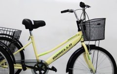 Dorello Bisiklet Krem Cargo Bisikleti 2960 Üç Tekerlekli Sepetli Yük bisikleti Pazar bisikleti sahil bisikleti yük bisikleti taşıma bisikleti