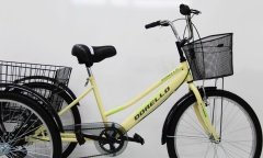 Dorello Bisiklet Krem Cargo Bisikleti 2960 Üç Tekerlekli Sepetli Yük bisikleti Pazar bisikleti sahil bisikleti yük bisikleti taşıma bisikleti