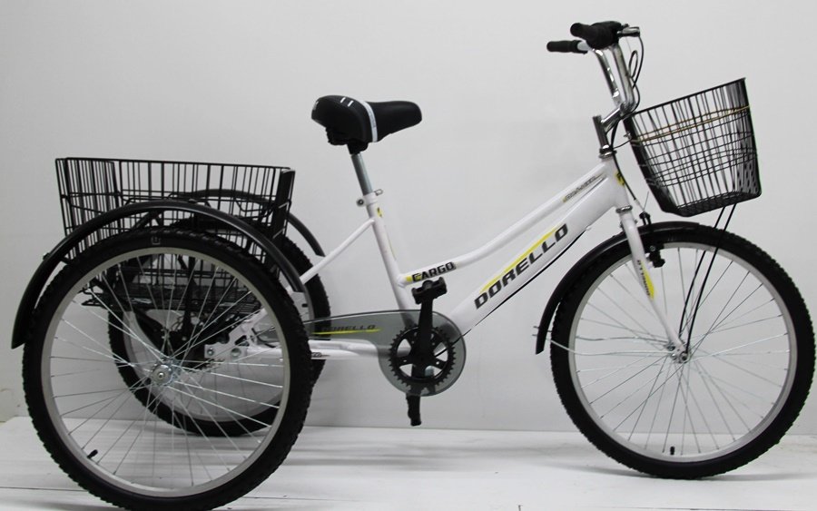 BEYAZ Dorello Bisiklet Cargo Bisikleti 2960 Üç Tekerlekli Sepetli Yük bisikleti Pazar bisikleti sahil bisikleti yük bisikleti taşıma bisikleti kargo bisikleti