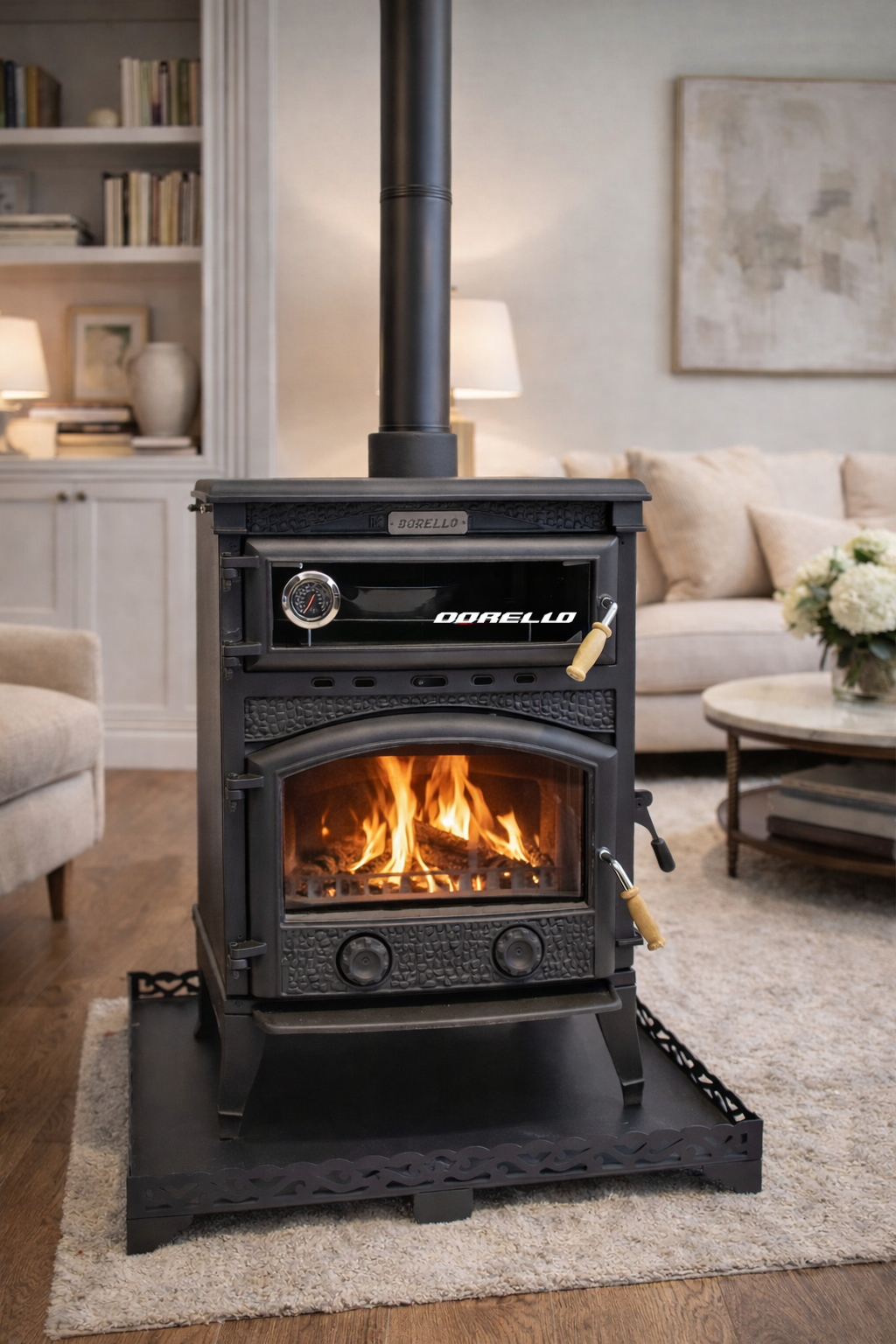 Döküm Soba  Fırınlı Soba – Odun & Kömür Uyumlu