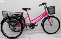 pembe Dorello Bisiklet Cargo Bisikleti 2960 Üç Tekerlekli Sepetli Yük bisikleti Pazar bisikleti sahil bisikleti yük bisikleti taşıma bisikleti kargo bisikleti