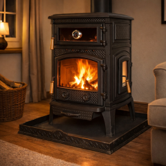 Cast Iron Fireplace Stove, Cooker Stove, Stove with Oven DRL 009