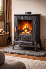 Şömine Soba Yandan Camlı Soba Döküm Soba DRL 005