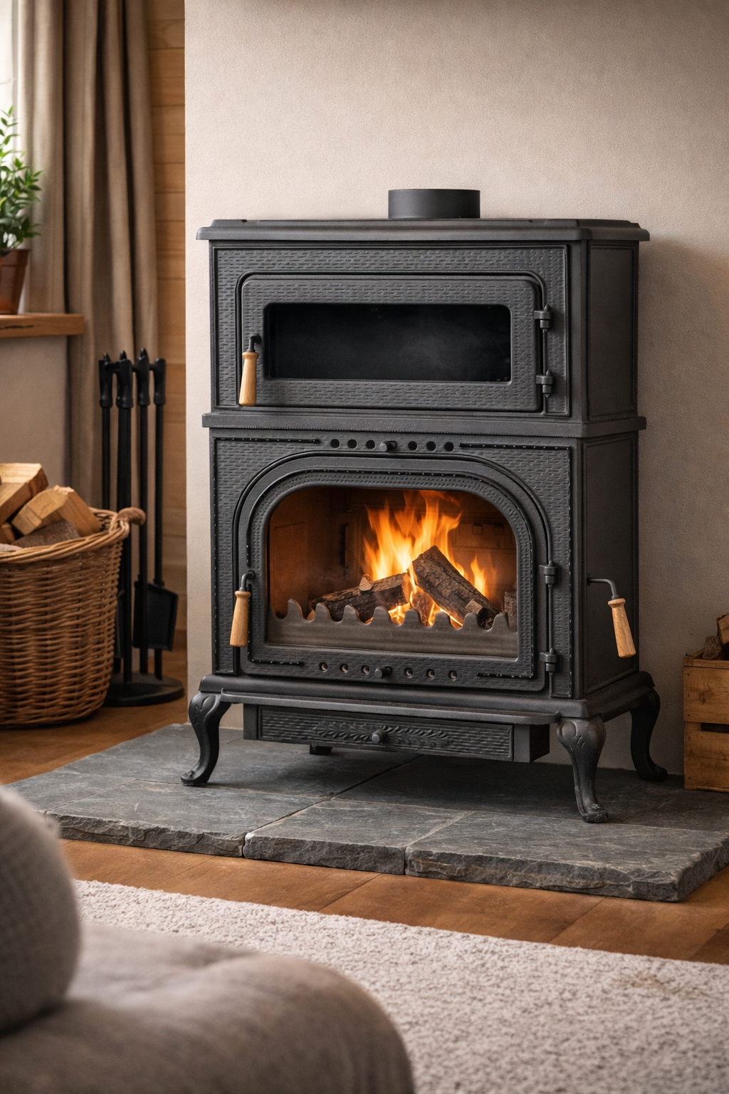 Döküm Şömine Soba Kuzine Soba Fırınlı Soba DRL 61