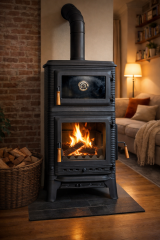 Döküm Şömine Soba Kuzine Soba Fırınlı Soba DRL 028