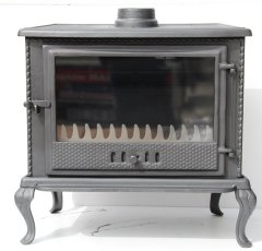 Plazma döküm soba- MF107 MODEL- ŞÖMİNE SOBA- Mat siyah soba