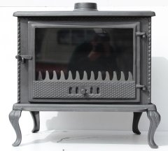 Plazma döküm soba- MF107 MODEL- ŞÖMİNE SOBA- Mat siyah soba