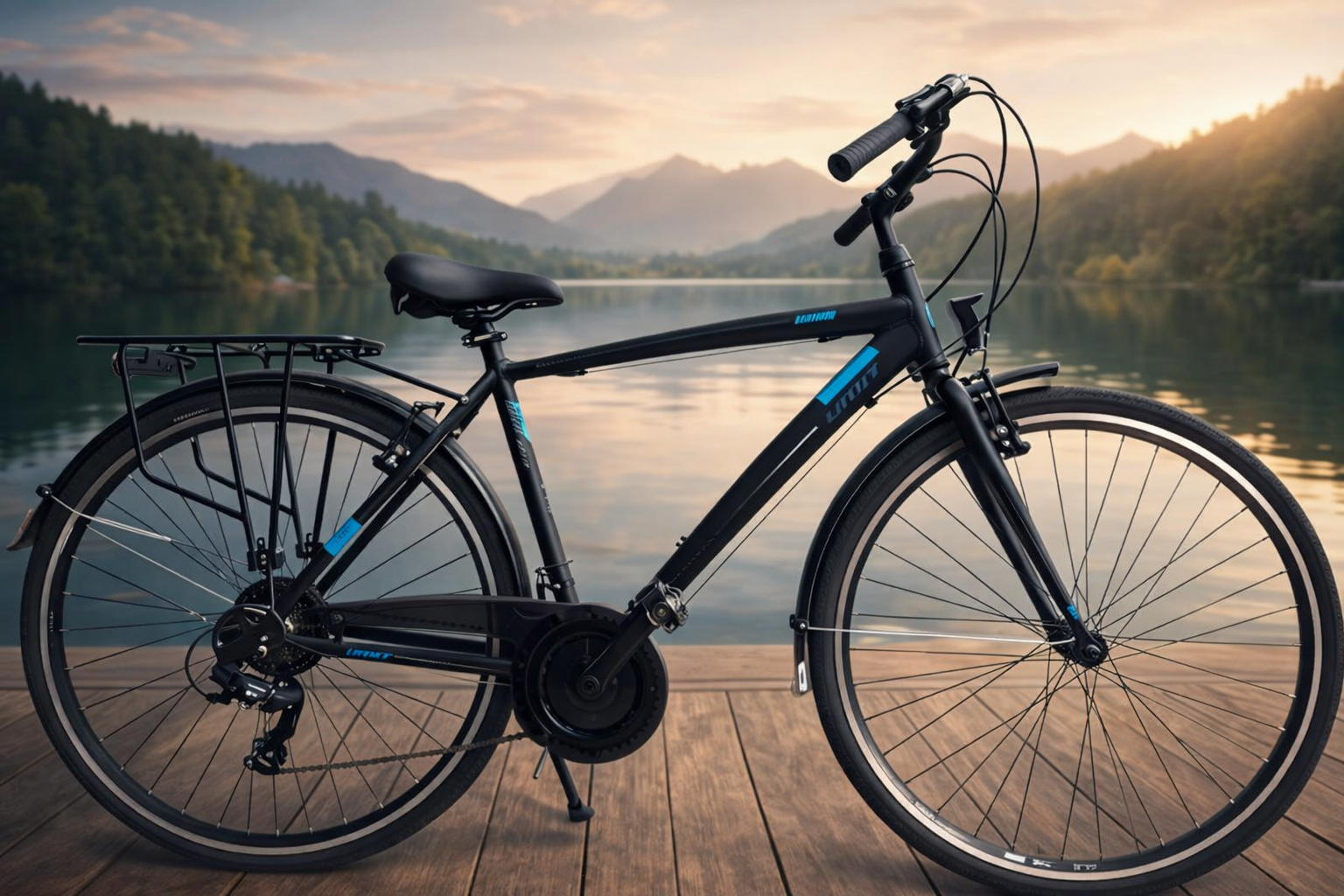 Ümit Bisiklet Ventura Jant 28 Mavi ve Siyah  Sepetli Model