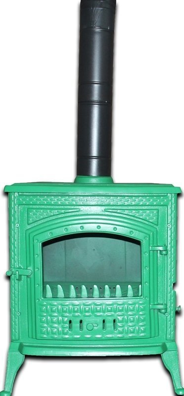 MF125 model soba- Döküm soba -Odun sobası - kömür sobası - oda sobası-3 camlı soba