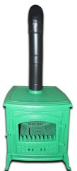 MF125 model soba- Döküm soba -Odun sobası - kömür sobası - oda sobası-3 camlı soba