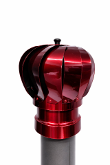 13-mm-Kaminhaube mit Windrad – Starker Zug, maximaler Schutz, rote Farbe Dorello