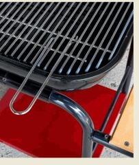 DORELLO Kapaklı Kömürlü Barbekü Mangal – Tekerlekli Bahçe ve Balkon Mangalı vezuv