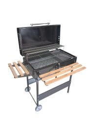 DORELLO Holzkohlegrill mit Deckel – Garten- und Balkongrill mit Rädern (75 cm)