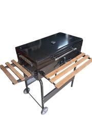 DORELLO Kapaklı Kömürlü Barbekü Mangal – Tekerlekli Bahçe ve Balkon Mangalı ( 75 Cm )
