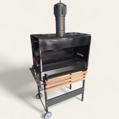 DORELLO Kapaklı Kömürlü Barbekü Mangal – Tekerlekli Bahçe ve Balkon Mangalı ( 55-75 cm )