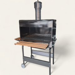 DORELLO Kapaklı Kömürlü Barbekü Mangal – Tekerlekli Bahçe ve Balkon Mangalı ( 55-75 cm )