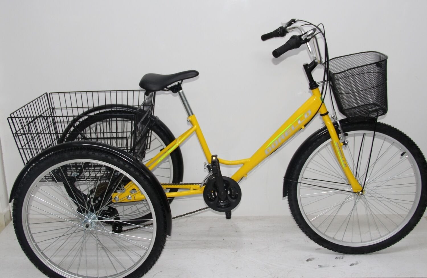 Dorello Cargo Geniş Sepetli Yük Taşıma Bisikleti Sarı Renk