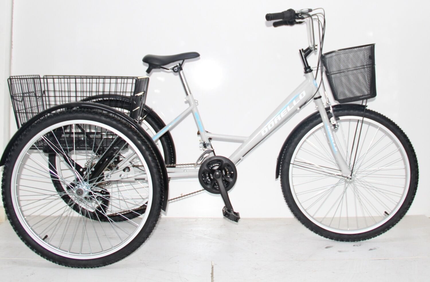 Dorello Cargo Geniş Sepetli Yük Taşıma Bisikleti Grı Renk