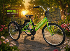 Dorello Cargo Practical Load Transport Bike, Green Color