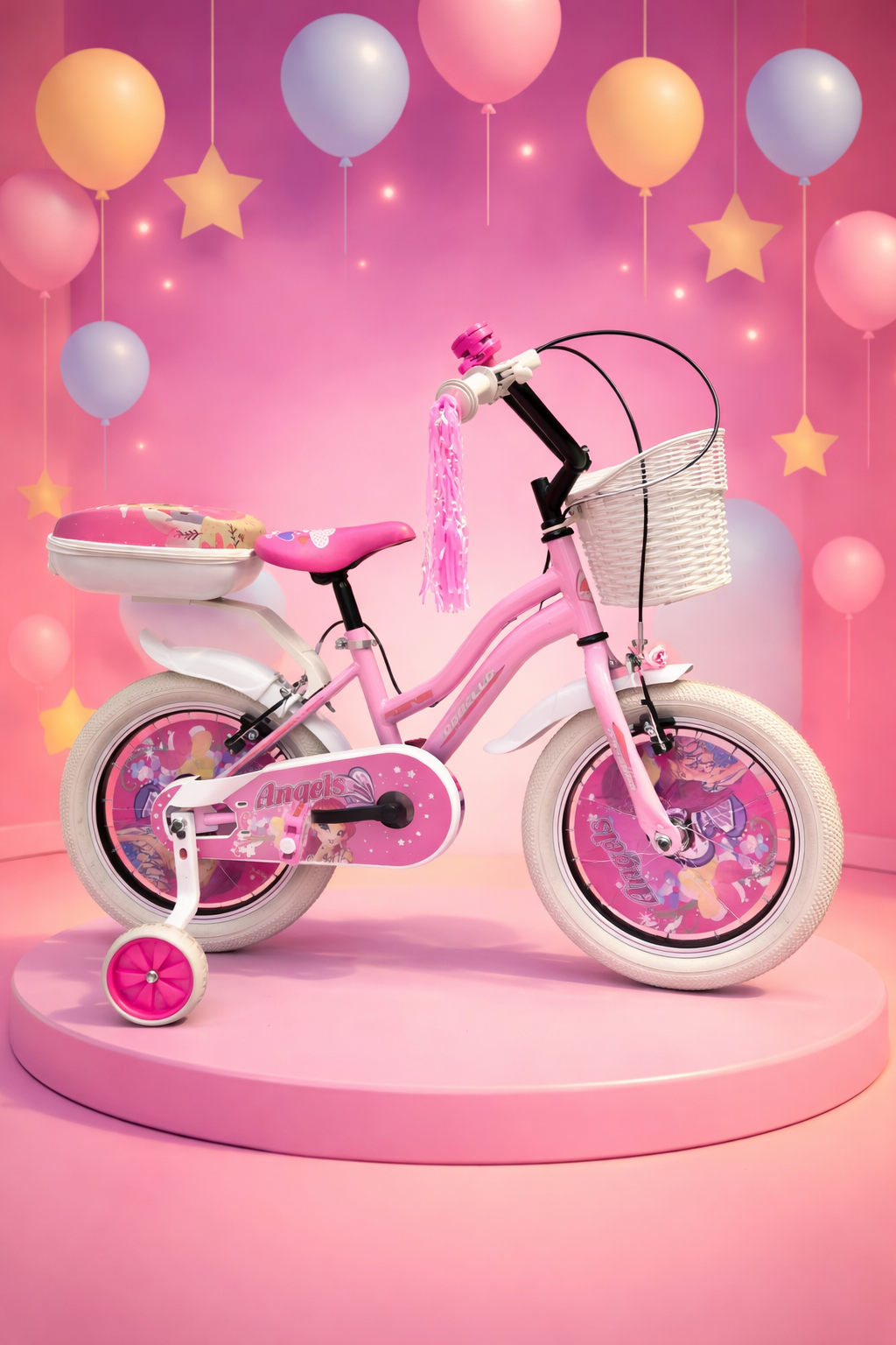 16 Jant Sepetli Kız Çocuk Bisikleti pembe renk dorello