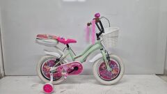 Kız Cocuk Bisiklet Sepetli Cantalı Model 16 Jant Yeşıl Renk