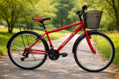 Dorello26 Jant Kırmızı Sepetli Bisiklet – Şıklık ve Konfor Bir Arada!