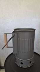 Kömür Yakma Aparatı – Hızlı Kömür Tutuşturucu, Ahşap Saplı Mangal Başlatıcı Dorello