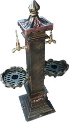 „Gartenbrunnen – Gusseiserner Brunnen – Bemalter Brunnen – ohne Wasserhähne“