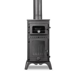 Dorello 3 Tarafı Camlı Fırınlı Pik Döküm Soba DRL-054